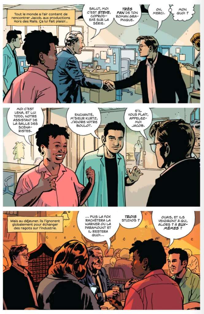 Planche 10 du comics Criminal Les Acharnés, dans laquelle Jacob découvre les coulisses d'Hollywood