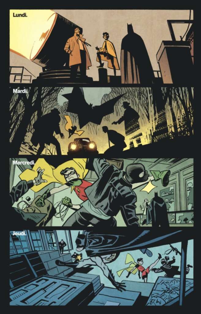 Planche 6 du comics Batman et Robin année 1 tome 2 présentant Batman et Robin se battant contre des ennemis